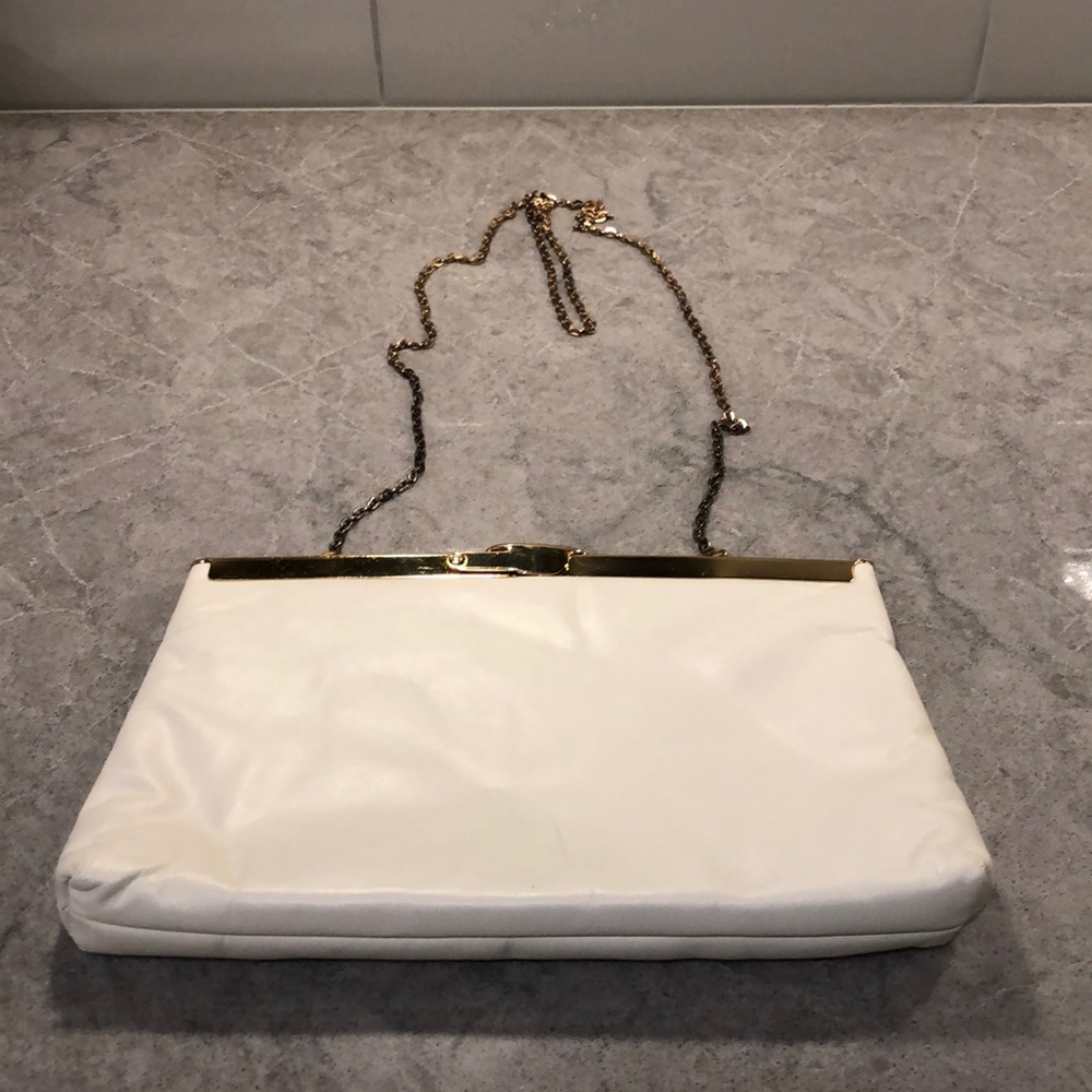 Off-White Soft Leather Clutch Purse